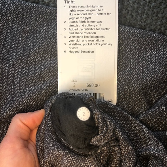 SOLD Lululemon herringbone hi-rise wunder under - Picture 3 of 3